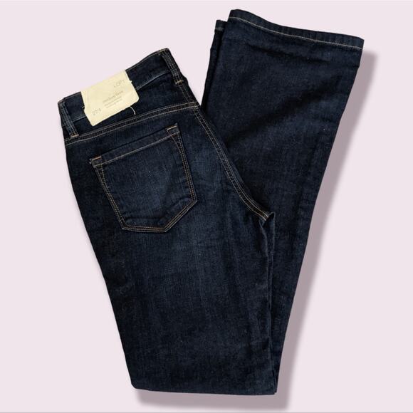 LOFT Modern Boot Dark Wash Jeans - Picture 1 of 6